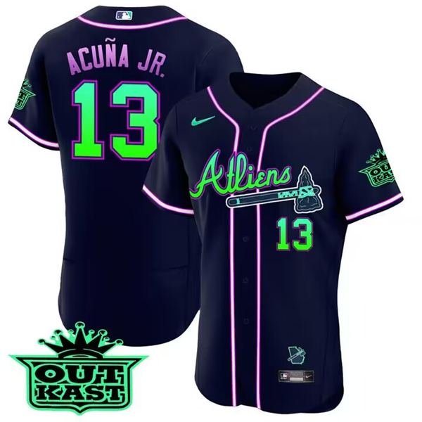 Atlanta Braves #13 Ronald Acu?a Jr. 2023 Galaxy Flex Base Stitched Jersey - Zenithce