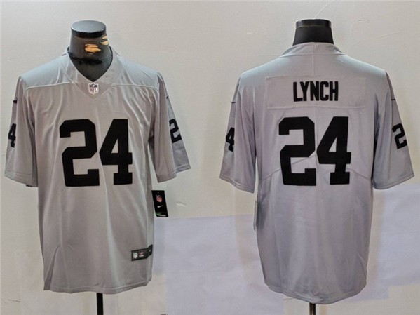 Las Vegas Raiders #24 Marshawn Lynch Gray Vapor Untouchable Limited Stitched Jersey - Zenithce