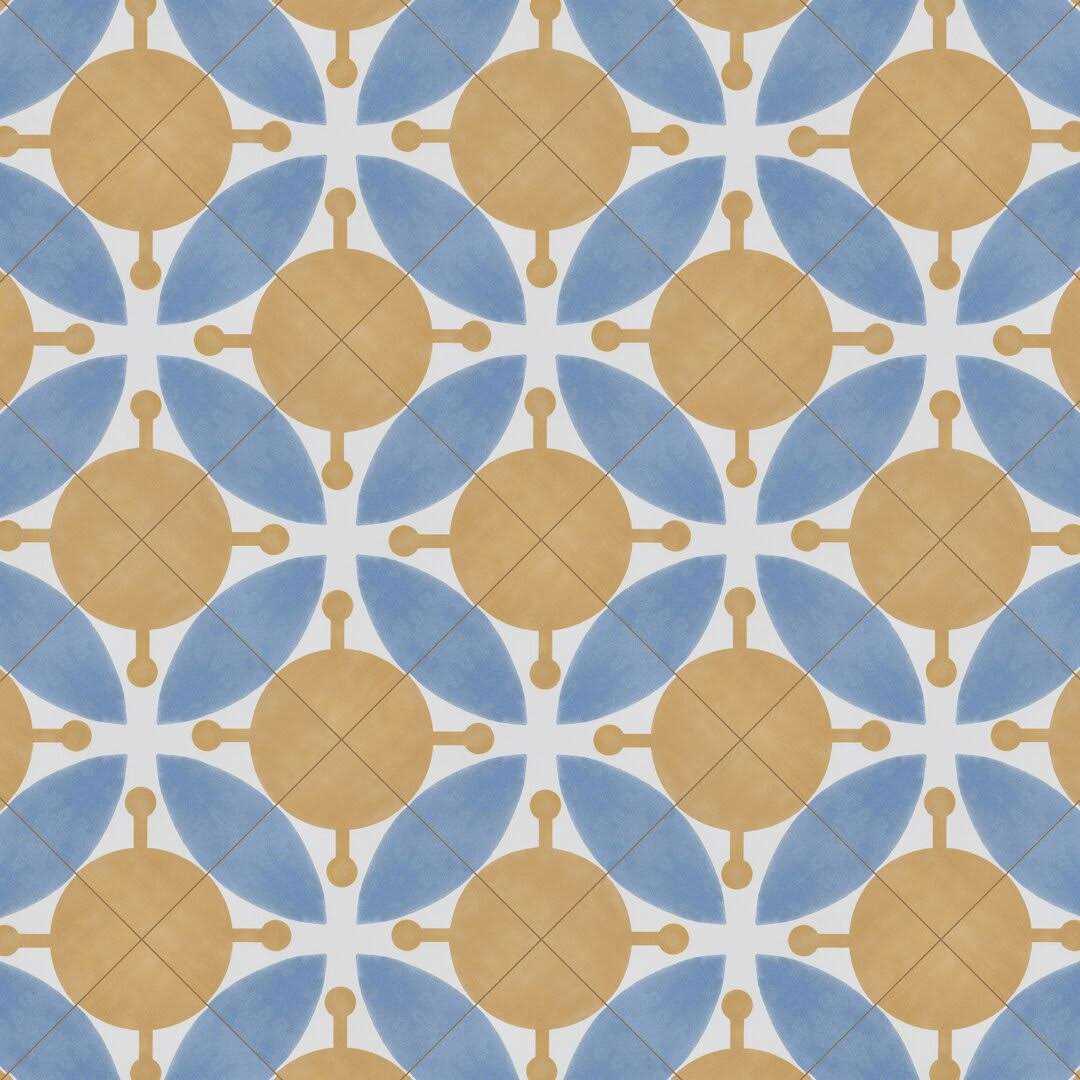 Merola Tile Renaissance Indigo 7-7/8 in. x 7-7/8 in. Porcelain Floor and Wall Tile - Zenithce