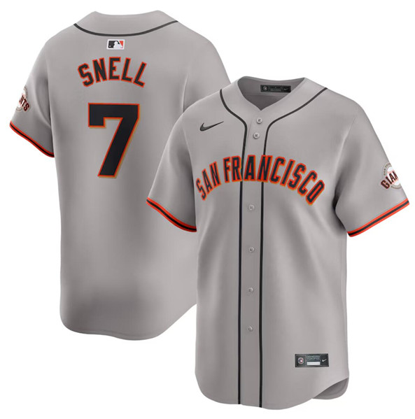 San Francisco Giants #7 Blake Snell Gray Away Limited Stitched Jersey - Zenithce