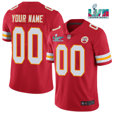 Kansas City Chiefs Active Player Custom Red Super Bowl LVII Patch Vapor Untouchable Limited Stitched Jersey - Zenithce
