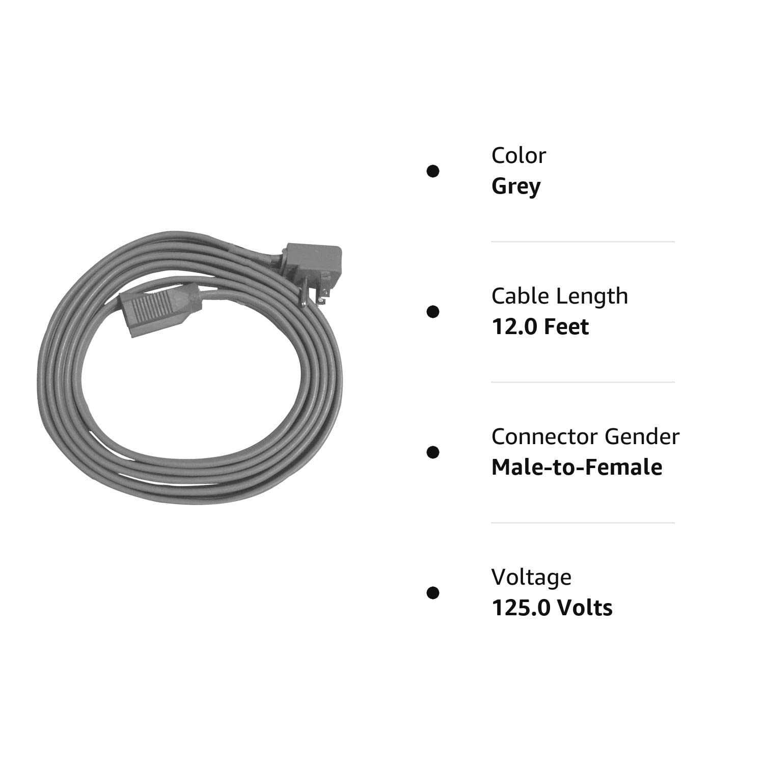 Heavy Duty Air Conditioner and Major Appliance Extension Cord / Wire Grey - Zenithce