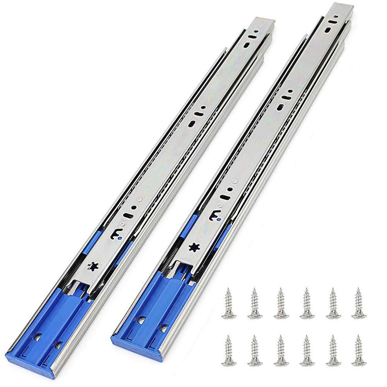 Tobinice 6 Pairs Hardware 3-Section Side Mount Soft Close Full Extension Ball Bearing Drawer Slides,100 LB Capacity Drawer - Zenithce
