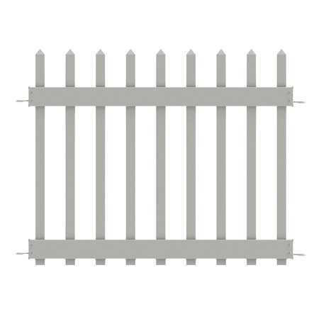 YARDLINK Multi-Purpose Fence 4-ft H x 3-ft W Black Steel Flat-top Garden Fence Panel | 795010 - Zenithce