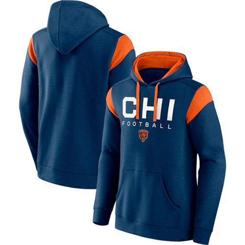 Chicago Bears Navy Call The Shot Pullover Hoodie - Zenithce