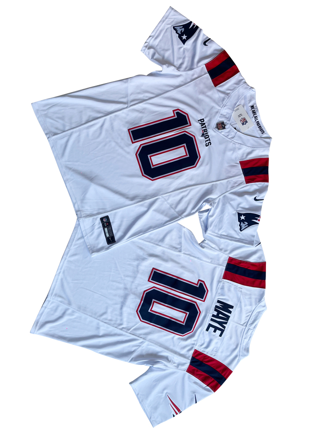 New England Patriots #10 Drake Maye White 2024 Draft F.U.S.E Vapor Limited Stitched Jersey - Zenithce