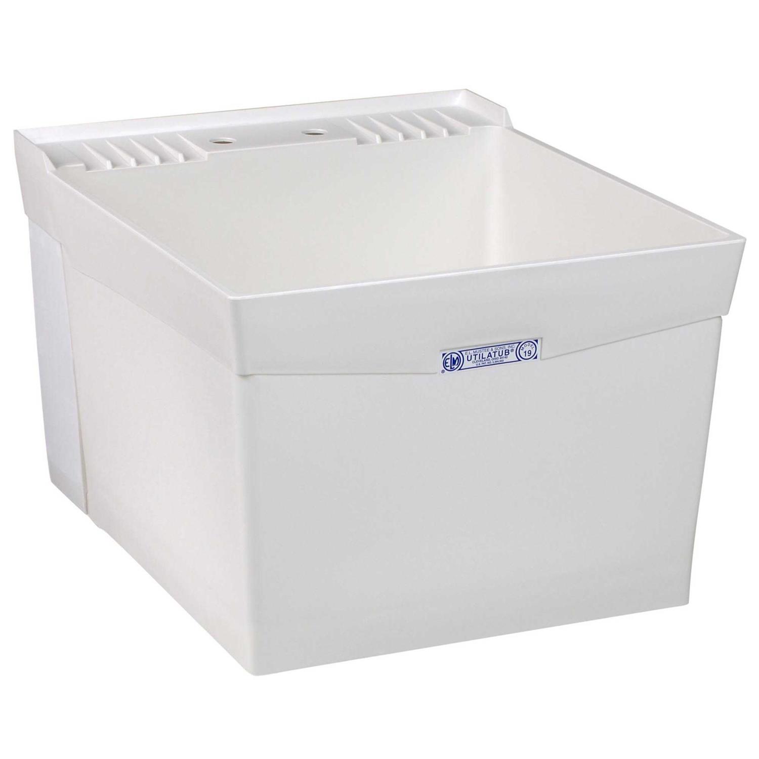 Mustee 19CF 20×24 inch Combo Laundry Tub, White - Zenithce