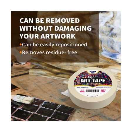 Tssart White Tape Masking Artists Tape for Drafting Art Watercolor Painting Canvas Framing - Zenithce
