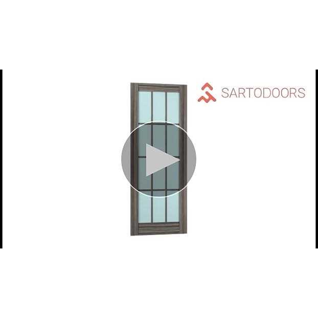 Sartodoors French Double Doors 80 inches Frosted Glass FELICIA3312DD-GA - Zenithce