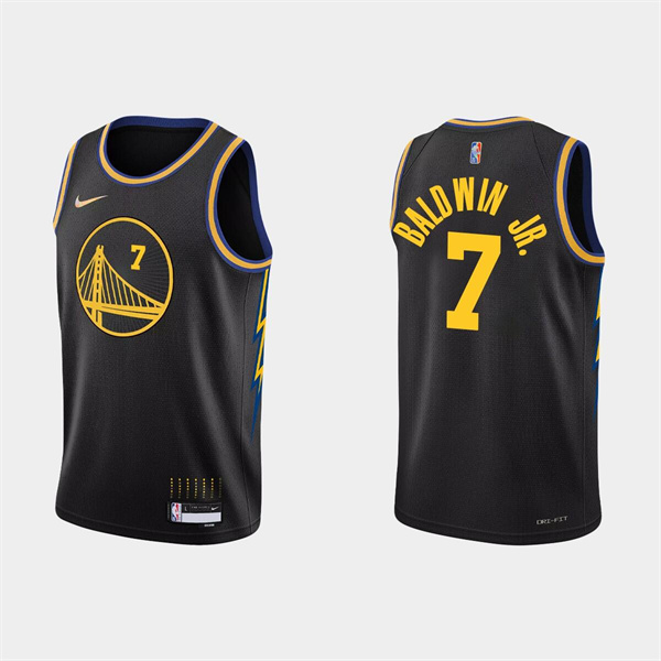 Golden State Warriors #7 Patrick Baldwin Jr. 2022 Black Stitched Jersey - Zenithce