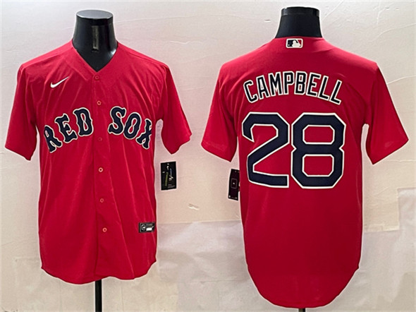 Boston Red Sox #28 Kristian Campbell Red Cool Base Stitched Jersey - Zenithce