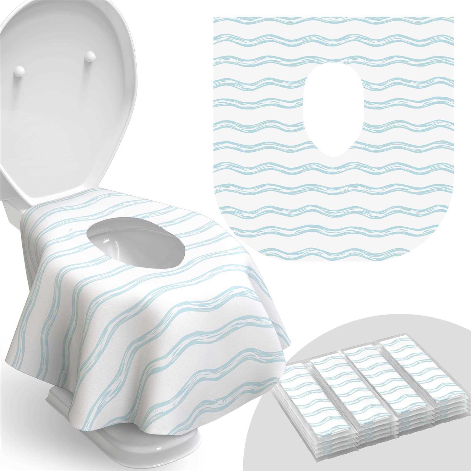 Toilet Seat Covers Disposable 20 Pack Waterproof, Ideal for Kids and Adults Extra Large - Zenithce