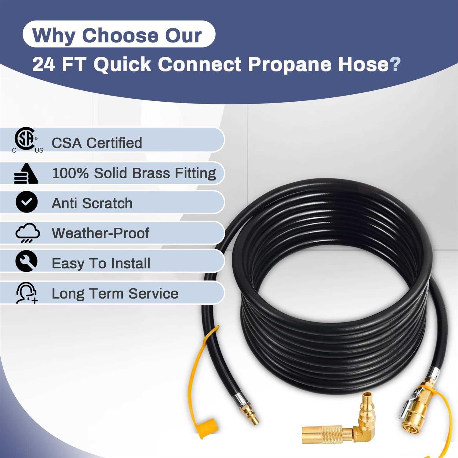 RV Quick Connect Propane Hose Quick Connect Propane Hose for RV to Grill - Zenithce
