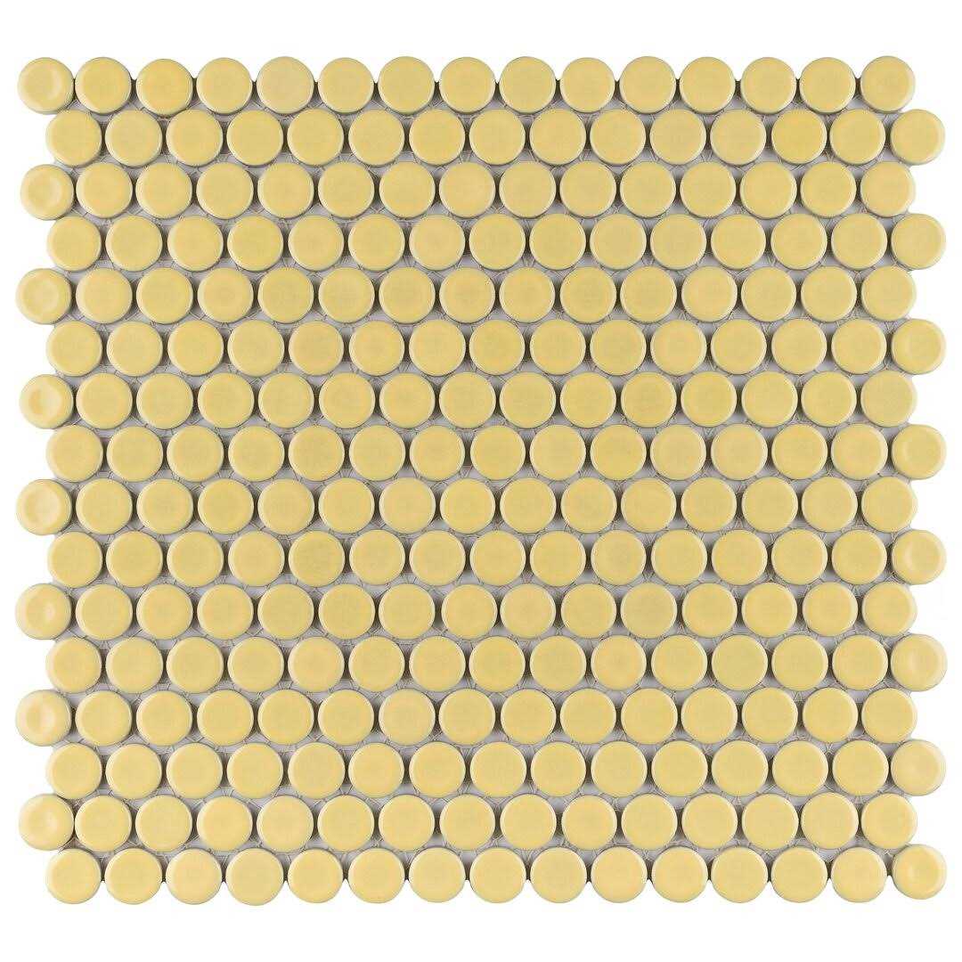 Hudson Penny Round .80 x .80 Porcelain Penny Round Mosaic Wall & Floor Tile Merola Tile - Zenithce
