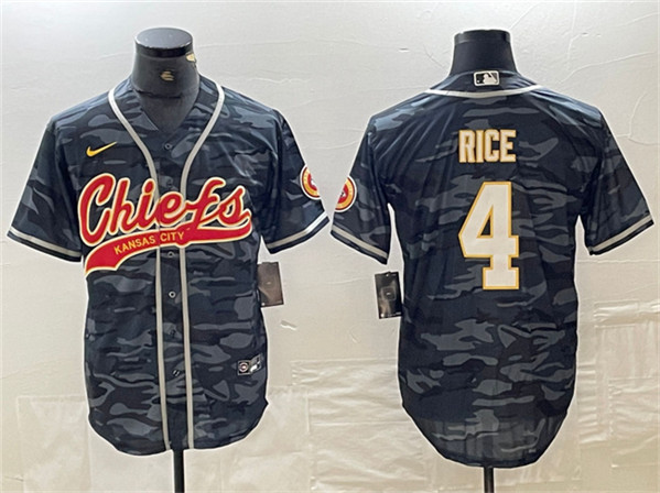 Kansas City Chiefs #4 Rashee Rice Gray Camo Cool Base Stitched Jersey - Zenithce