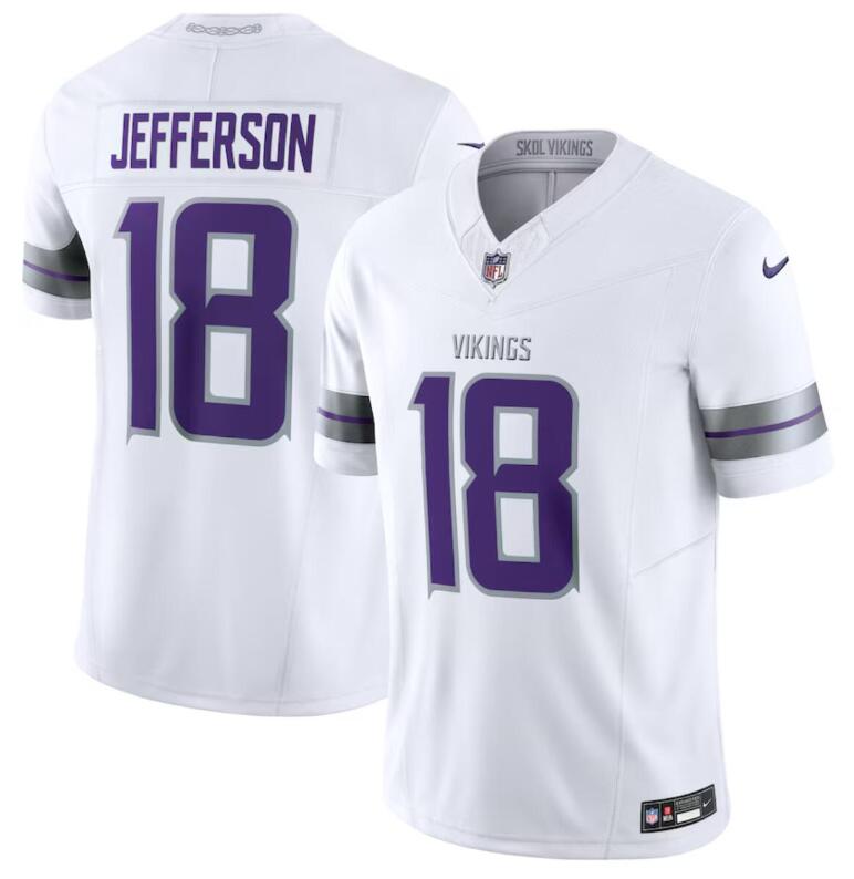 Minnesota Vikings #18 Justin Jefferson White F.U.S.E. Winter Warrior Limited Stitched Jersey - Zenithce