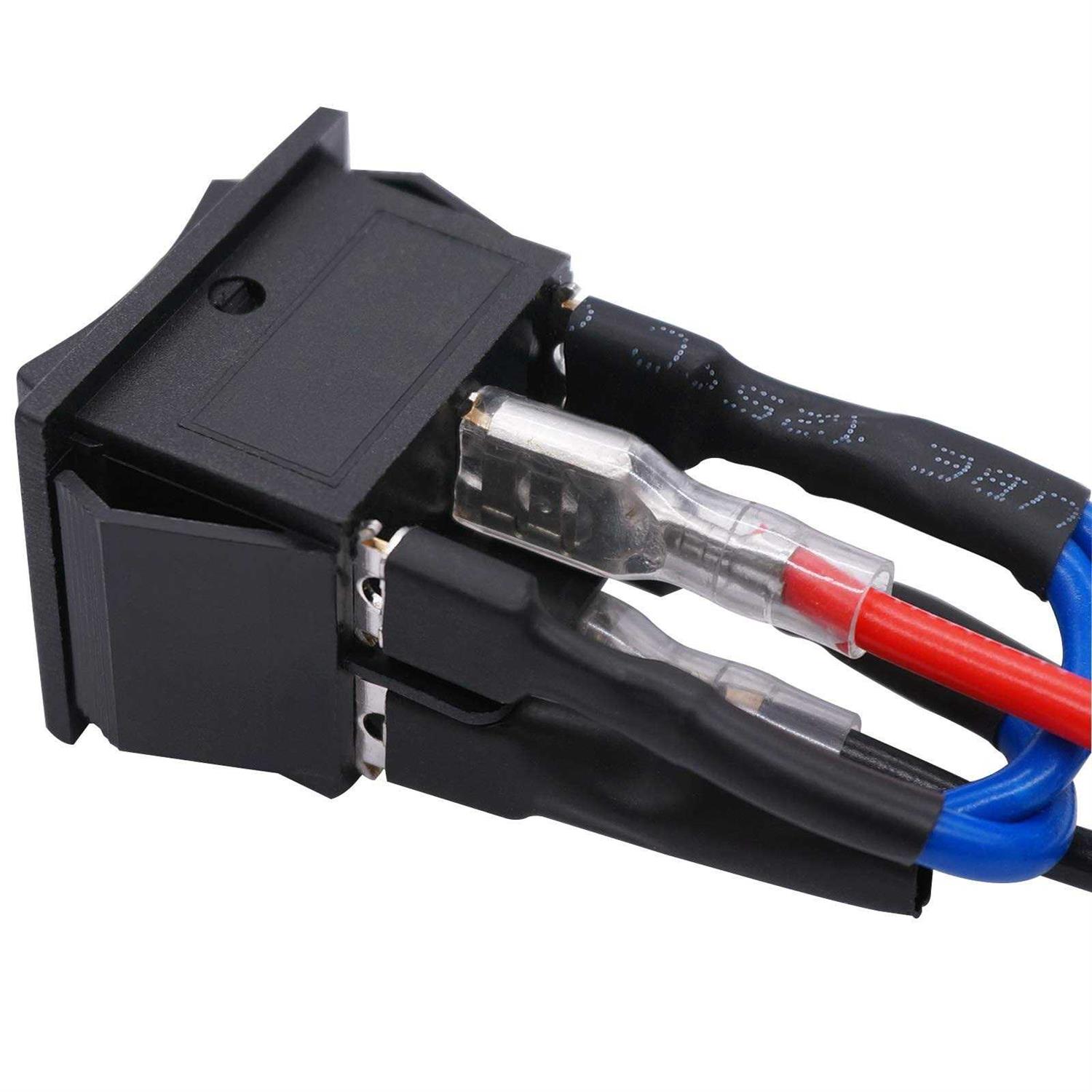 TWTADE 10Pcs Rocker Switch ON/Off SPST 2Pin Latching Toggle Switch Snap Round with Pre-Wired 6A/250V 10A/125V AC for Boat,Car etc.KCD1-X-Y - Zenithce