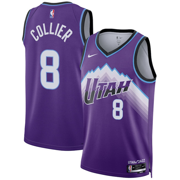 Utah Jazz #8 Isaiah Collier Purple 2025 Icon Edition Stitched Jersey - Zenithce