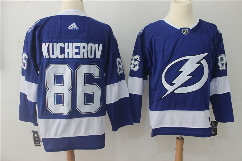 Tampa Bay Lightning #86 Nikita Kucherov Blue Stitched Adidas Jersey - Zenithce