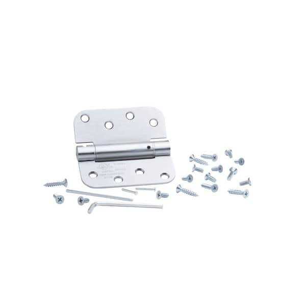 Global Door Controls 3.5 in x 3.5 in Satin Nickel Surface Mount Removable Pin with 5/8 in Radius Hinge - Zenithce