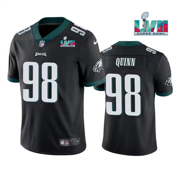 Philadelphia Eagles #98 Robert Quinn Black Super Bowl LVII Vapor Untouchable Limited Stitched Jersey - Zenithce