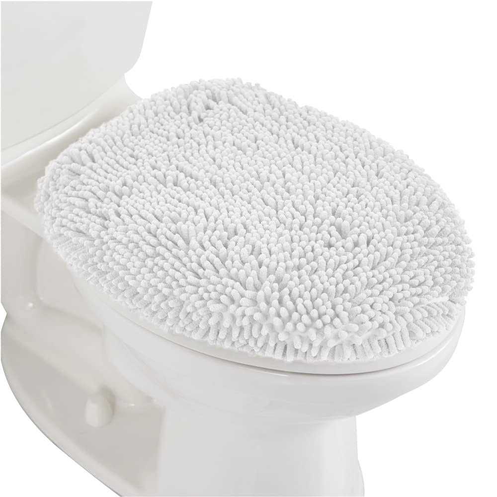 Gorilla Grip Soft Chenille Bathroom Toilet Lid Cover Machine Washable Seat Covers - Zenithce