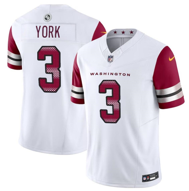 Washington Commanders #3 Cade York White 2024 F.U.S.E Vapor Limited Stitched Jersey - Zenithce