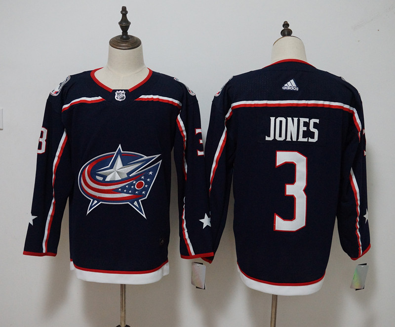 Columbus Blue Jackets #3 Seth Jones Navy Stitched Adidas Jersey - Zenithce