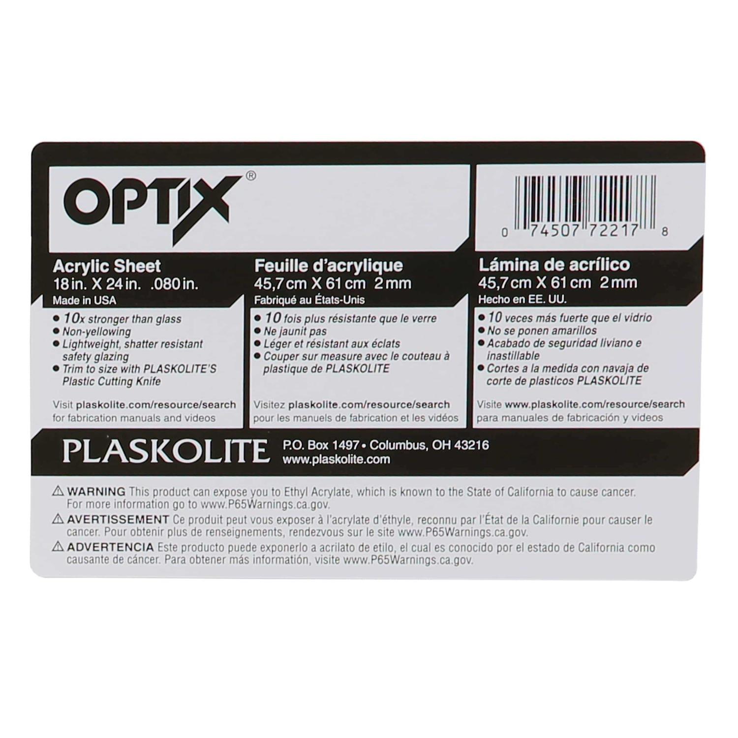 Plaskolite Acrylic Sheet - Zenithce