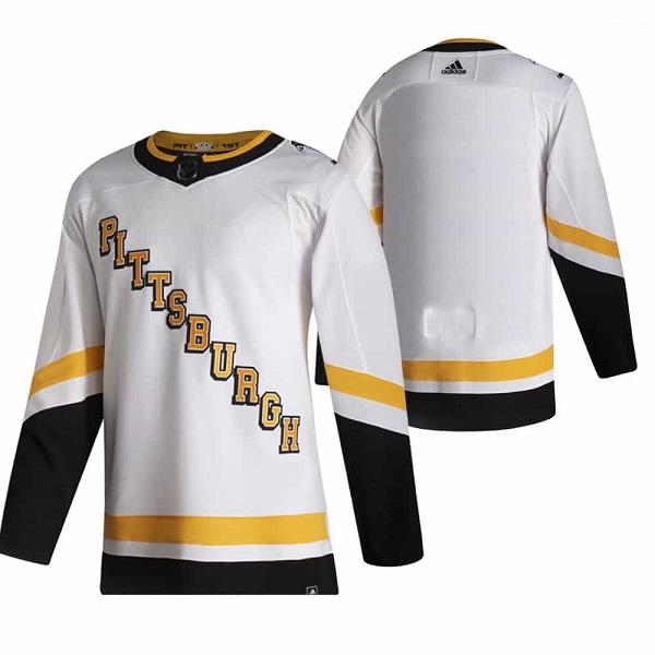 Pittsburgh Penguins Blank 2021 Reverse Retro White Stitched Jersey - Zenithce