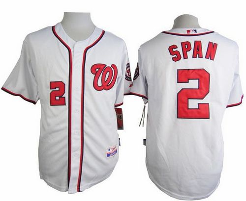Nationals #2 Denard Span White Cool Base Stitched Jersey - Zenithce