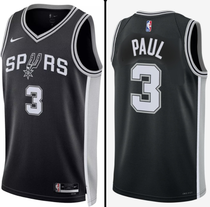 San Antonio Spurs #3 Chris Paul Black Association Edition Stitched Jersey - Zenithce