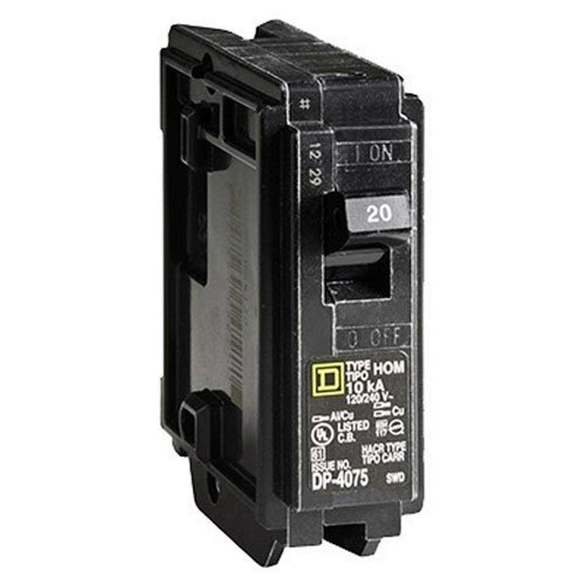 Square D HOM120CP Homeline Single Pole Circuit Breaker - Zenithce
