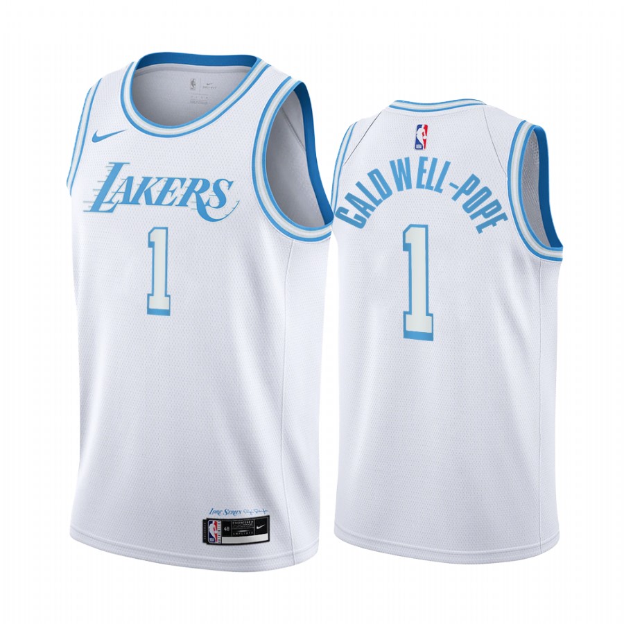 Lakers #1 Kentavious Caldwell-Pope White Swingman 2020-21 City Edition Jersey - Zenithce