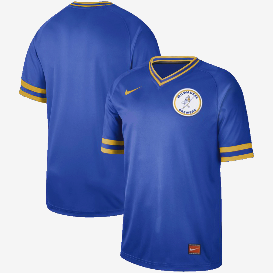 Milwaukee Brewers Blank Cooperstown Collection Legend Stitched Jersey - Zenithce