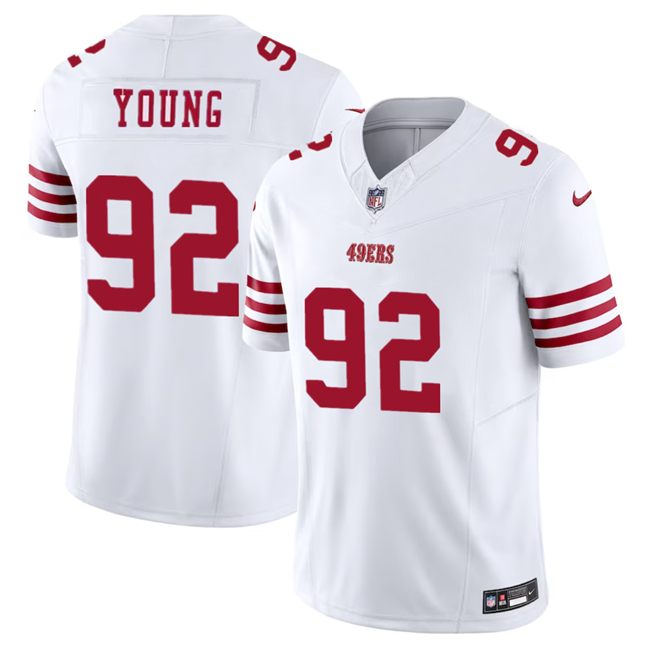 San Francisco 49ers #92 Chase Young White 2023 F.U.S.E. Stitched Jersey - Zenithce