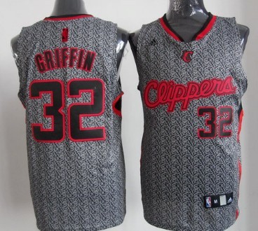 Los Angeles Clippers #32 Blake Griffin Gray Static Fashion Jersey - Zenithce