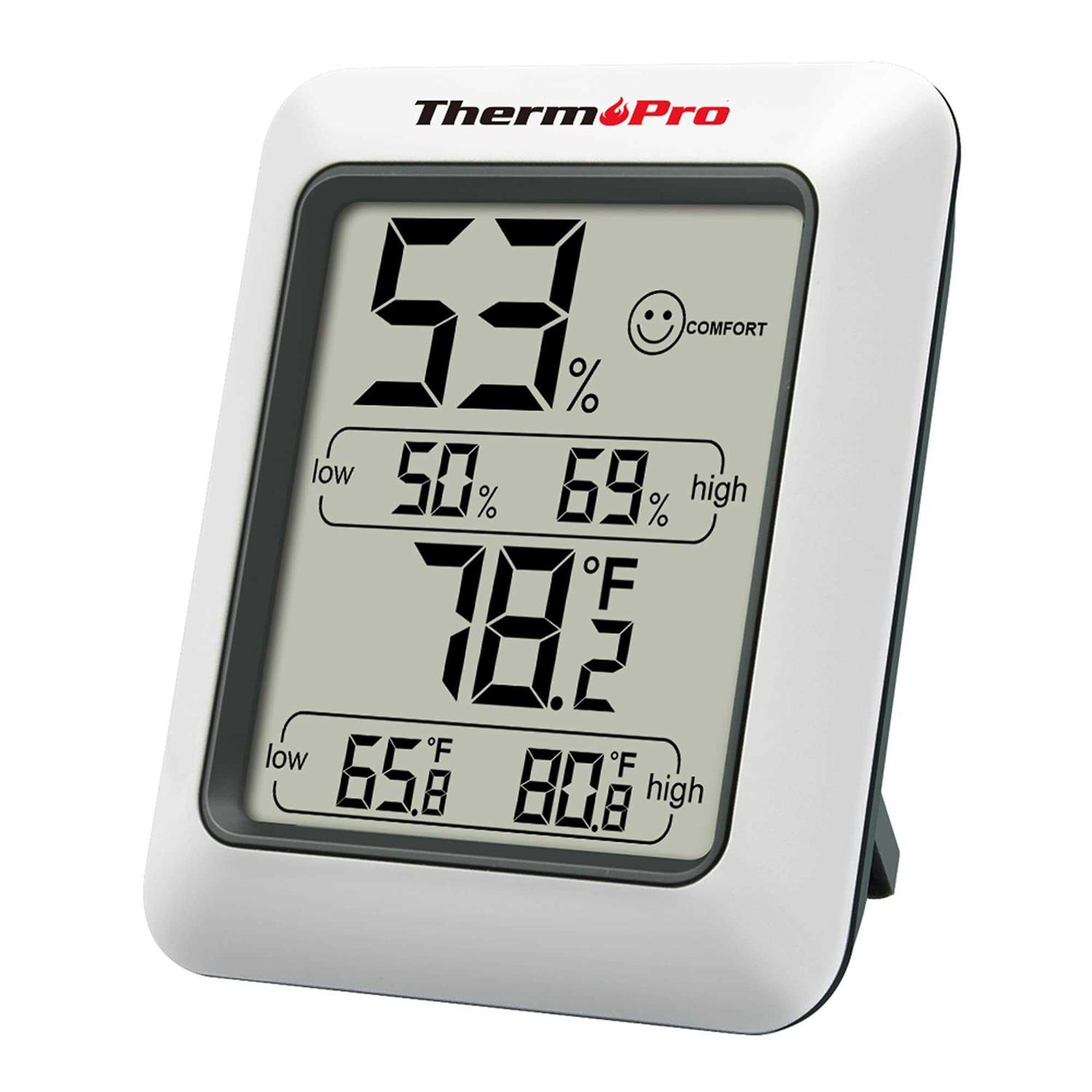 ThermoPro TP49 Digital Hygrometer Indoor Thermometer Humidity Meter Mini Hygrometer Thermometer with Temperature and Humidity Monitor Room - Zenithce
