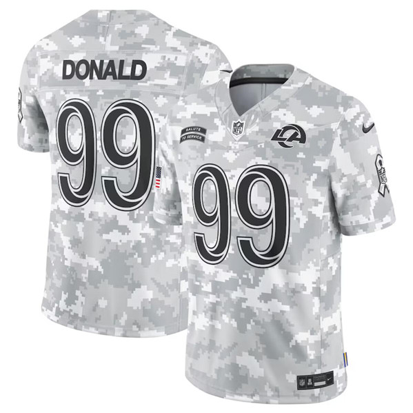 Los Angeles Rams #99 Aaron Donald Arctic Camo 2024 F.U.S.E. Salute To Service Limited Stitched Jersey - Zenithce