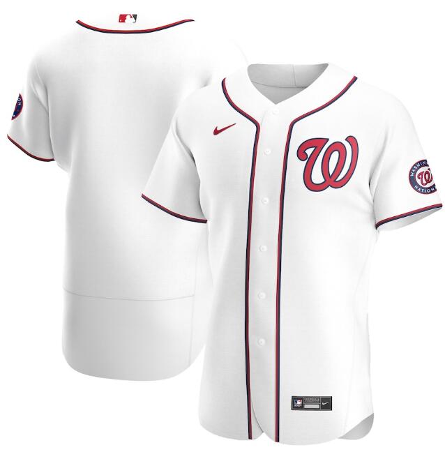 Washington Nationals White Stitched Flex Base Jersey - Zenithce