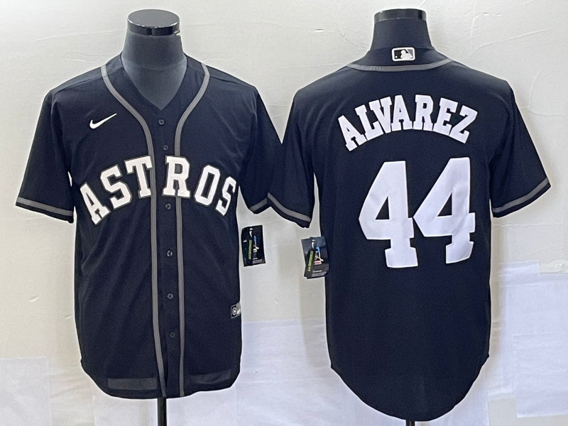 Houston Astros #44 Yordan Alvarez Black Cool Base Stitched Jersey - Zenithce