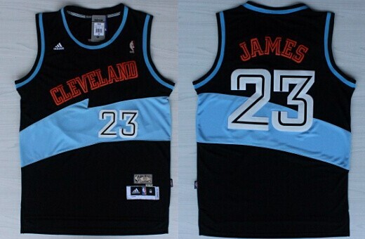 Cleveland Cavaliers #23 LeBron James ABA Hardwood Classic Swingman Black Jersey - Zenithce