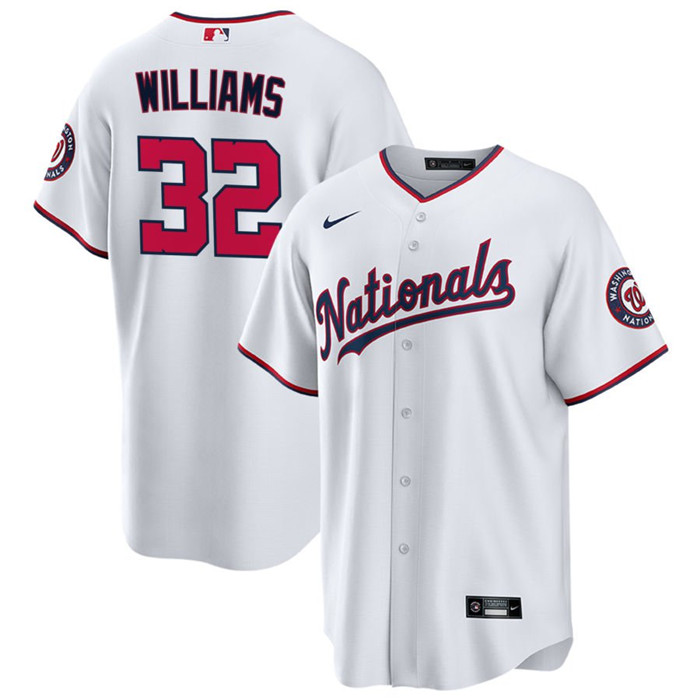Washington Nationals #32 Trevor Williams White Cool Base Stitched Jersey - Zenithce