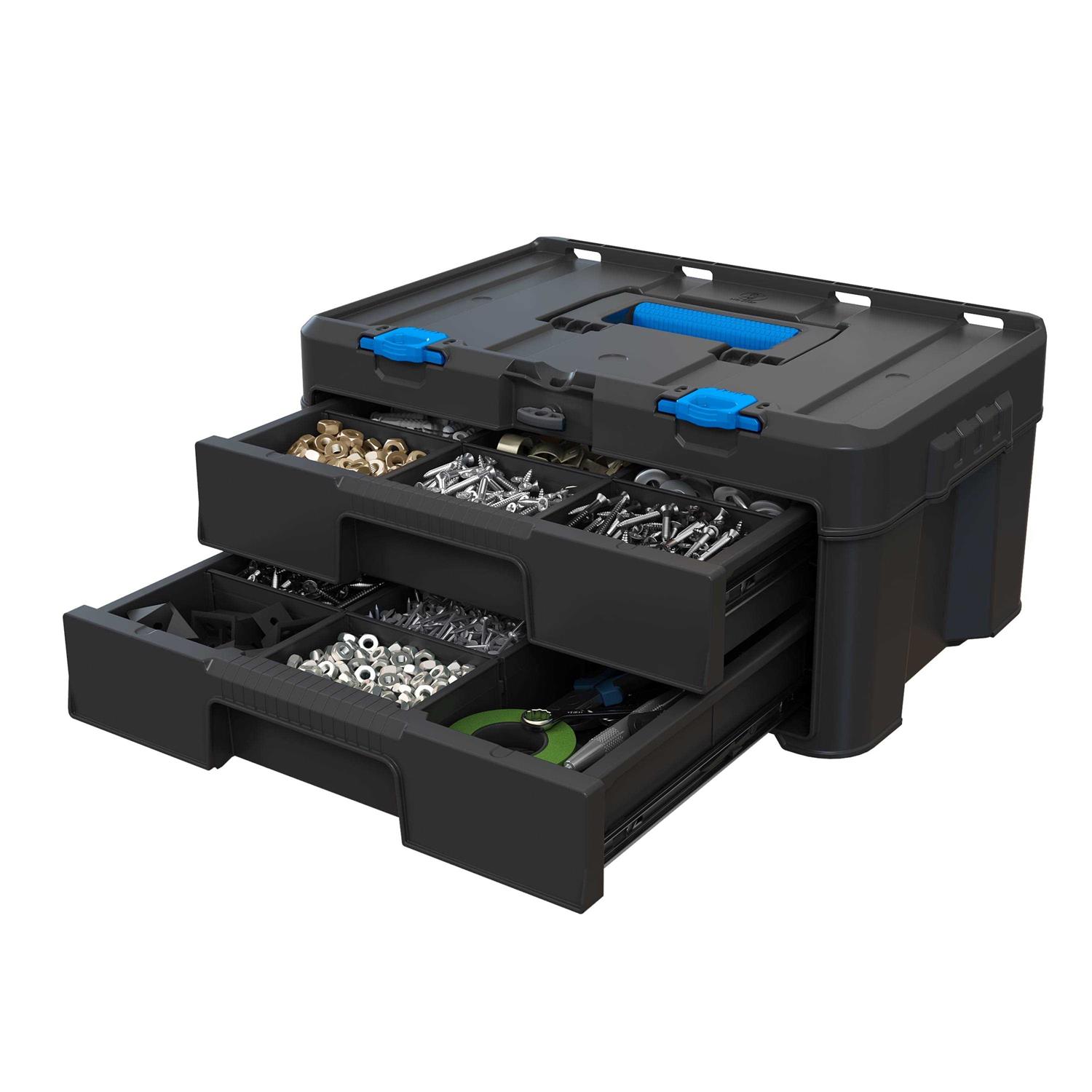 Hart Stack System Tool Box with Small Blue Organizer & Dividers - Zenithce