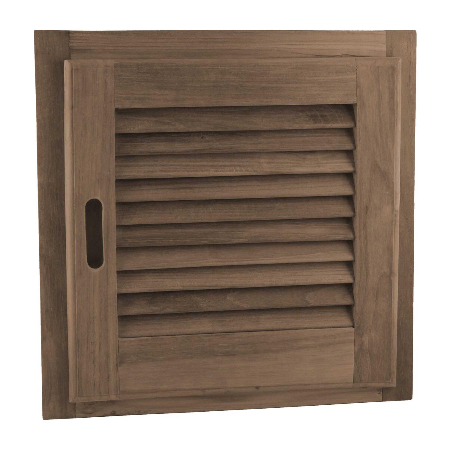 SeaTeak Louvered Door & Frame RH - Zenithce