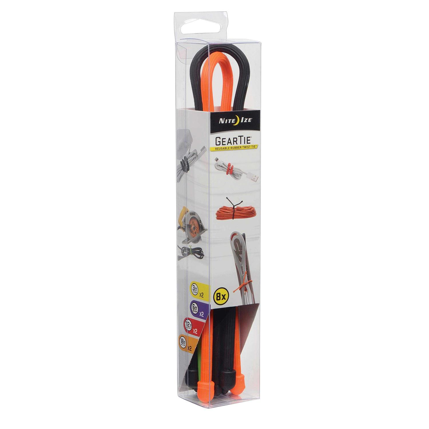 Nite Ize Gear Tie Reusable Rubber Twist Tie - Zenithce