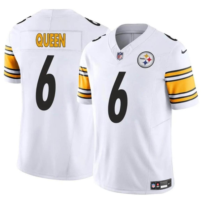 Pittsburgh Steelers #6 Patrick Queen White 2024 F.U.S.E. Alternate Vapor Untouchable Limited Stitched Jersey - Zenithce