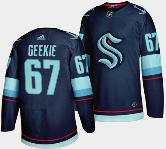Seattle Kraken #67 Morgan Geekie Navy Stitched Jersey - Zenithce
