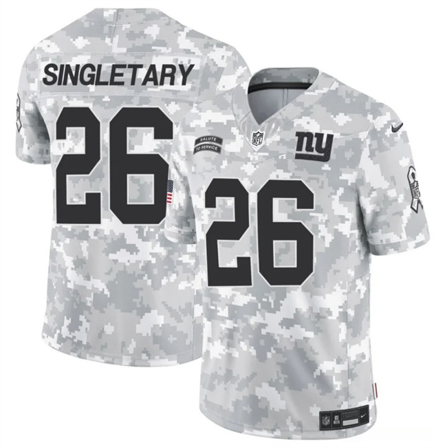 New York Giants #26 Devin Singletary 2024 F.U.S.E. Arctic Camo Salute To Service Limited Stitched Jersey - Zenithce