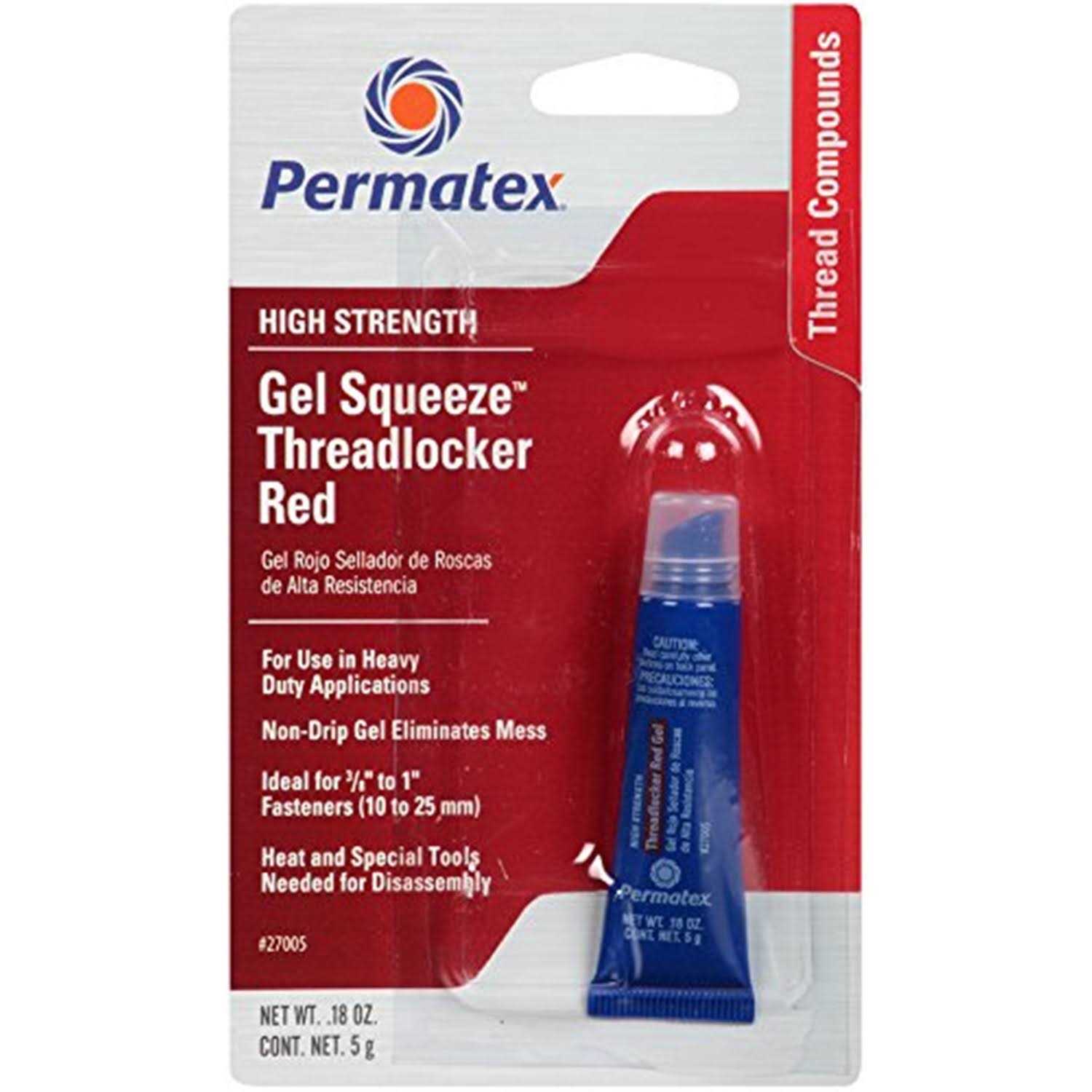 Permatex Gel Threadlocker Strength - Zenithce